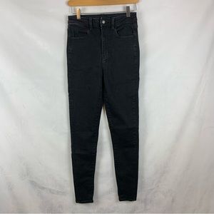 AMERICAN EAGLE Highest Rise Black Jegging Sz‎ 2